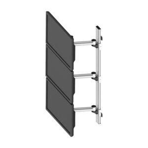 Triple Monitor Wall Mount Stacking w/ Quick Release & Single Arms