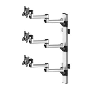 Triple Monitor Wall Mount Stacking w/ Quick Release & Dual Arms
