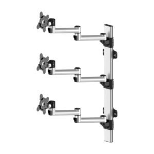 Triple Monitor Wall Mount Stacking w/ Quick Release & Dual Arms