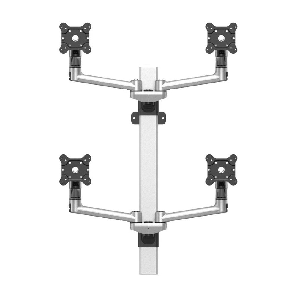 VESA Wall Mount for 4 Monitors 2x2 w/ Quick Release & Dual Arms - BL-W253
