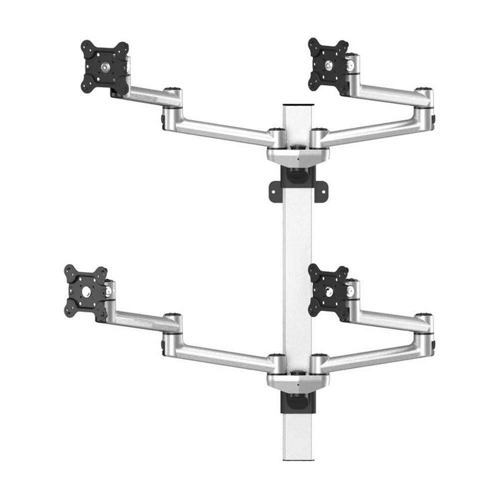 VESA Wall Mount for 4 Monitors 2x2 w/ Quick Release & Dual Arms - BL-W253