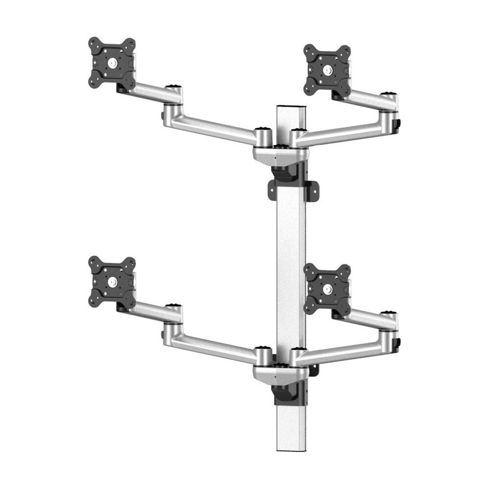 VESA Wall Mount for 4 Monitors 2x2 w/ Quick Release & Dual Arms - BL-W253