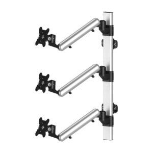 Triple Monitor Wall Mount Stacking w/ Quick Release & Spring Arms