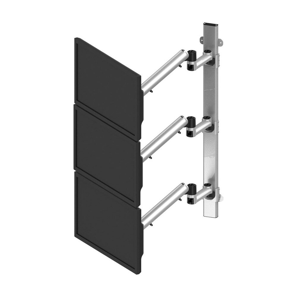 Triple Monitor Wall Mount Stacking w/ Full Motion Arms - BL-W256