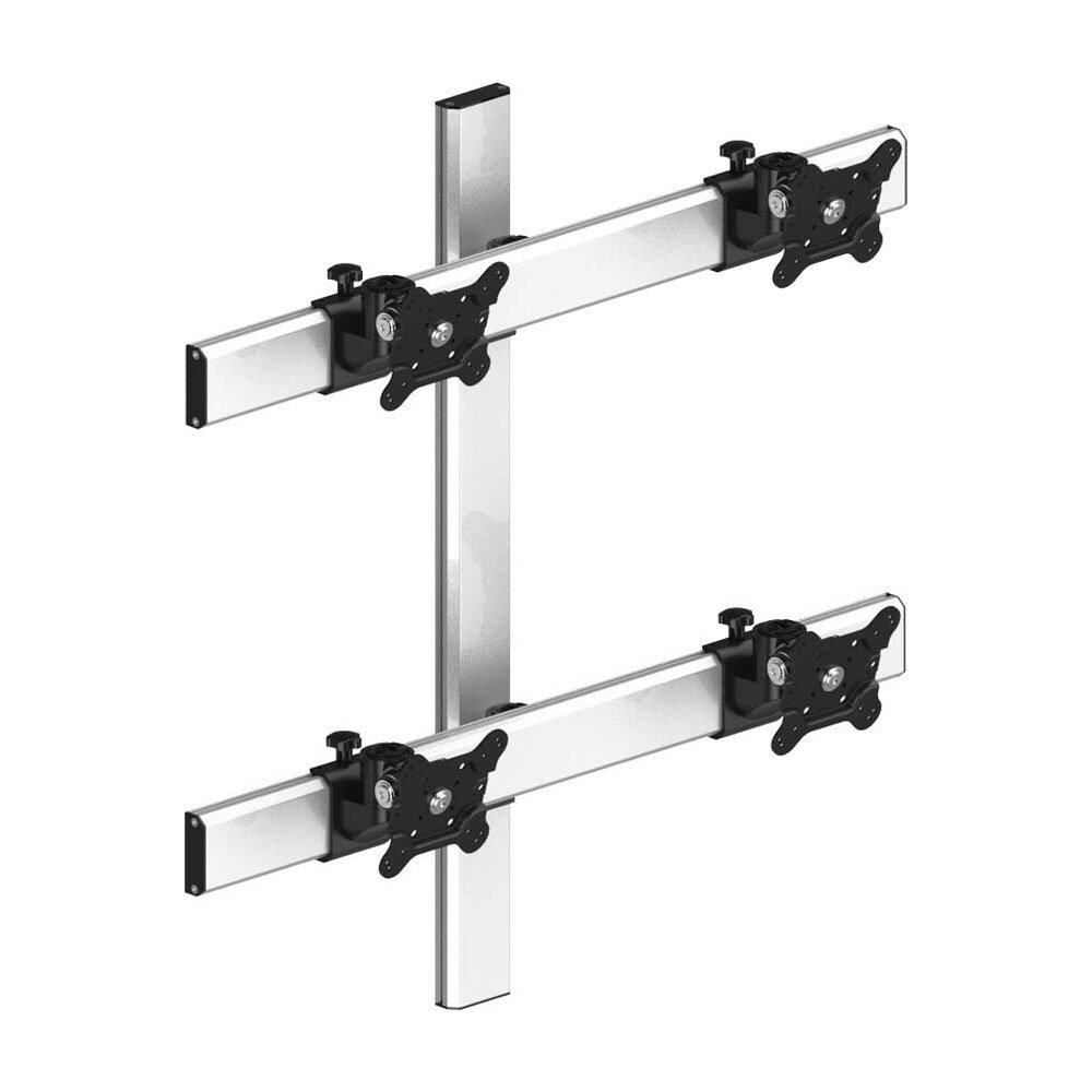 VESA Wall Mount for 4 Monitors 2x2 Low Profile w/ Quick Release - BL-W259