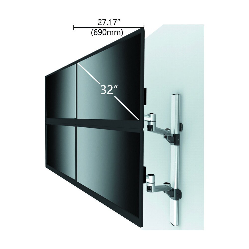 VESA Wall Mount for 4 Monitors 2x2 w/ Quick Release - BL-W261