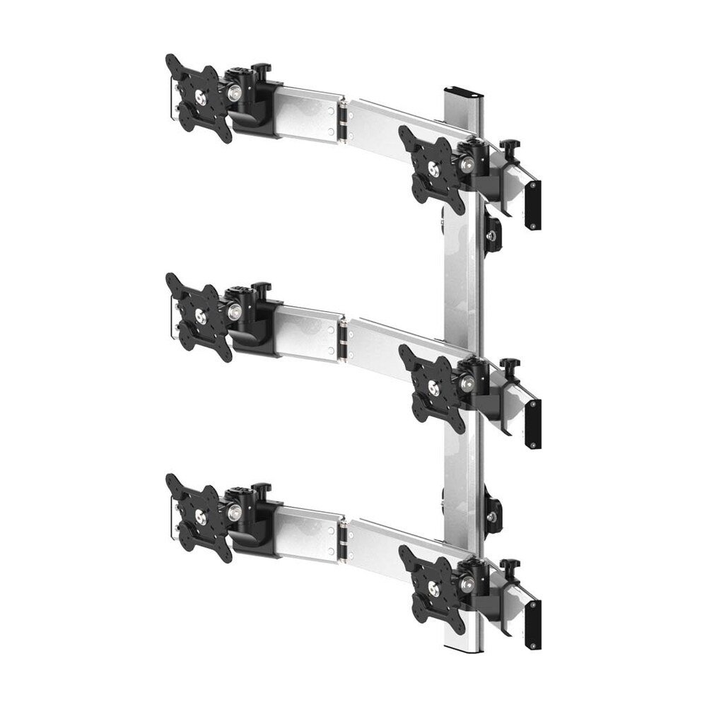 VESA Wall Mount for 6 Monitors 2x3 Quick Release Oval or Straight - BL-W272