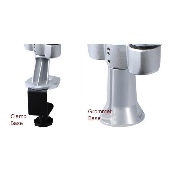 Dual Monitor Desk Mount w/ Spring Arms & Short Pole - DM-CDSA2-C