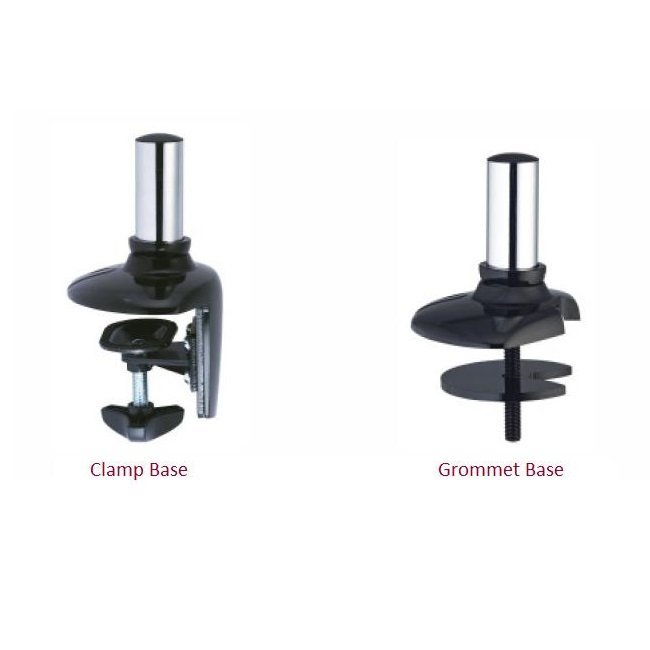 Triple Monitor Desk Mount w/ Spring Arms Dark Gray - DM-GMT13
