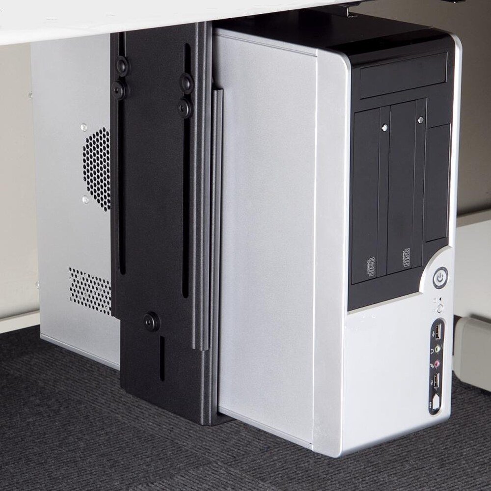 CPU Holder - Under Desk, Adjustable & Metal - KCPU-503