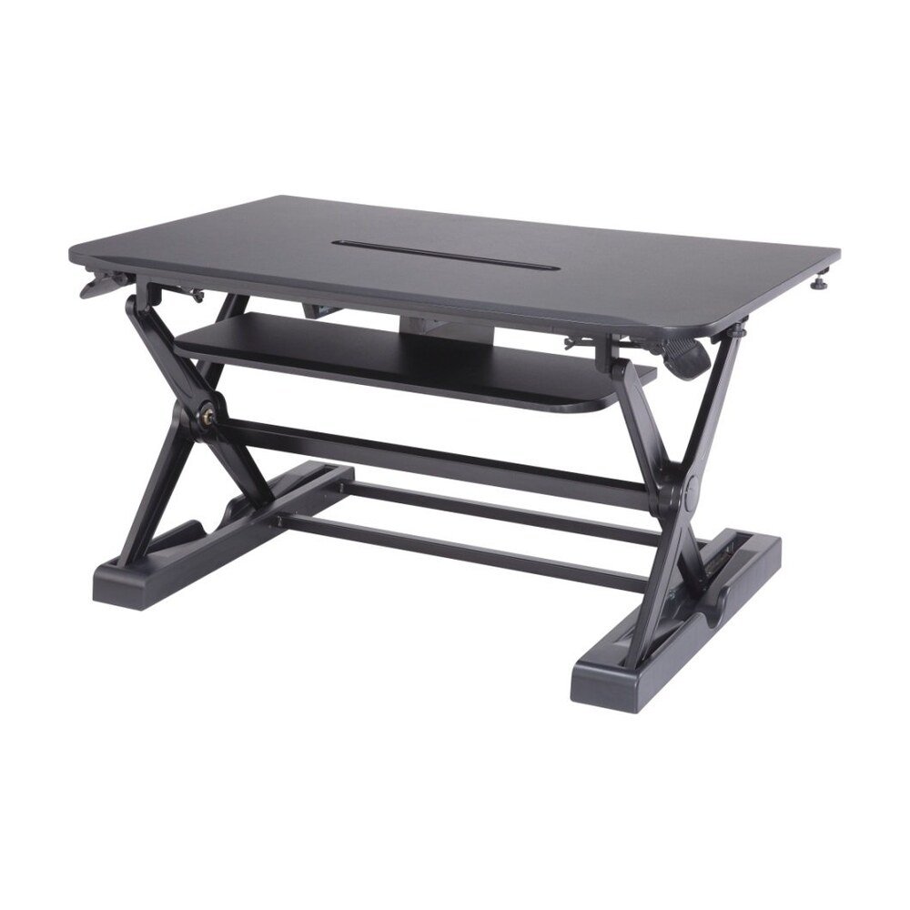 Sit-Stand Desk Converter - Dynamically Height Adjustable Black - CT-50B