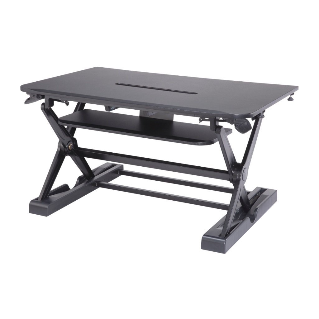 Sit-Stand Desk Converter - Dynamically Height Adjustable Black - CT-50B