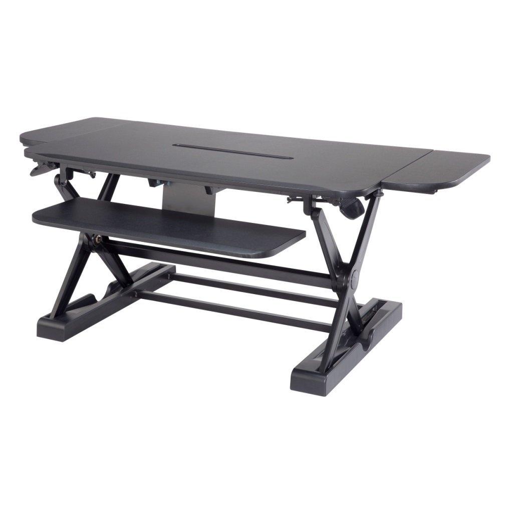 Sit-Stand Desk Converter - Dynamically Height Adjustable Black - CT-50B