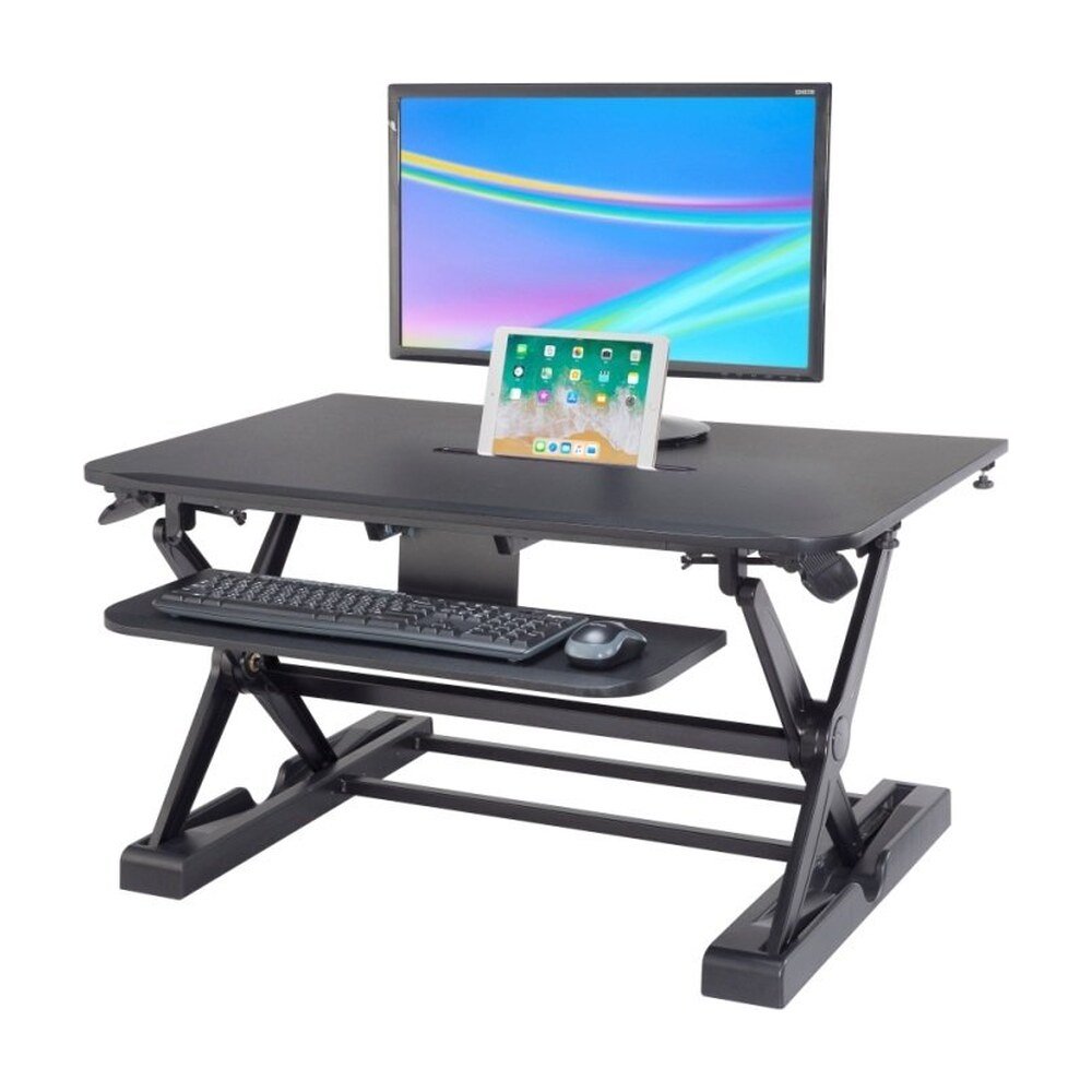 Sit-Stand Desk Converter - Dynamically Height Adjustable Black - CT-50B