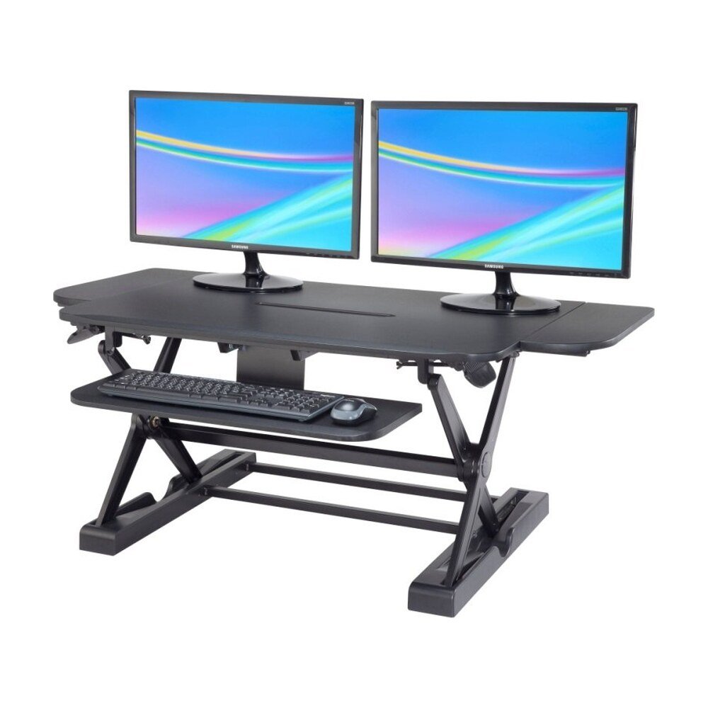 Sit-Stand Desk Converter - Dynamically Height Adjustable Black - CT-50B