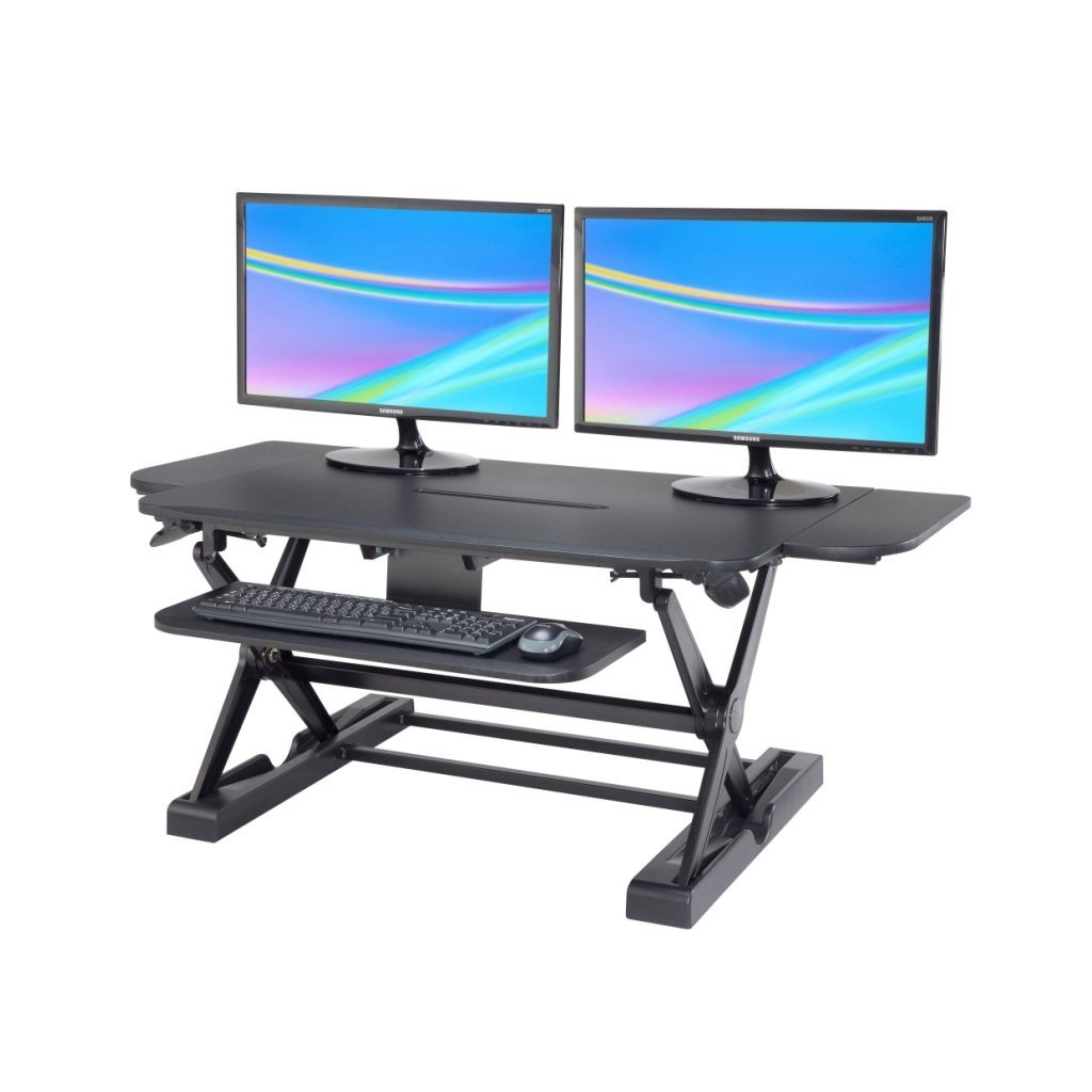 Sit-Stand Desk Converter - Dynamically Height Adjustable Black - CT-50B