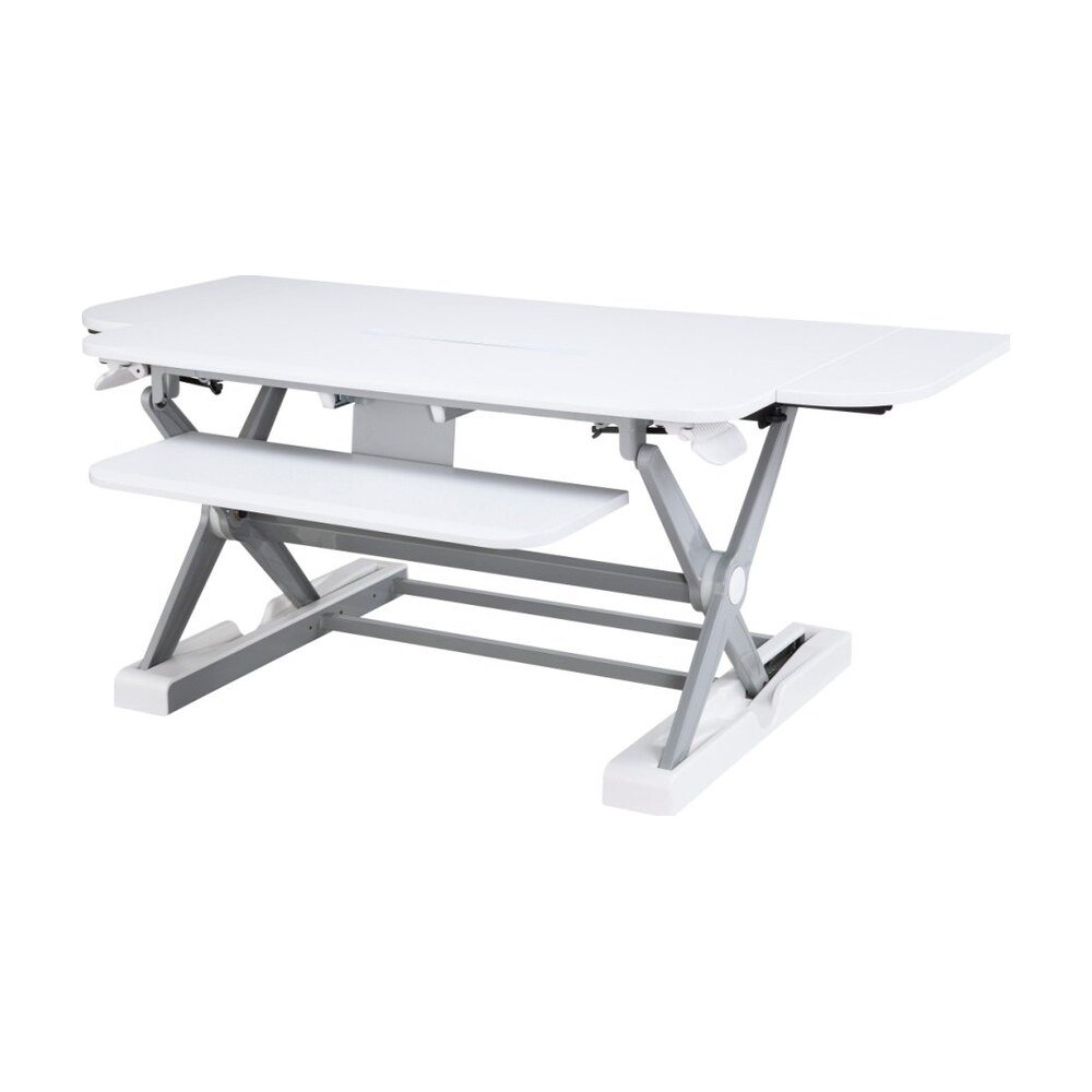 Sit-Stand Desk Converter - Dynamically Height Adjustable White - CT-50W
