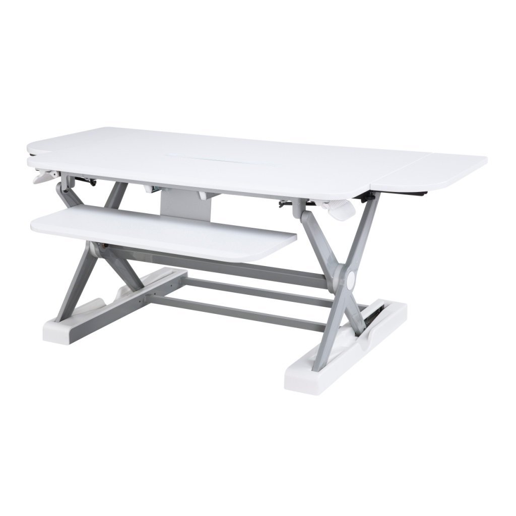 Sit-Stand Desk Converter - Dynamically Height Adjustable White - CT-50W