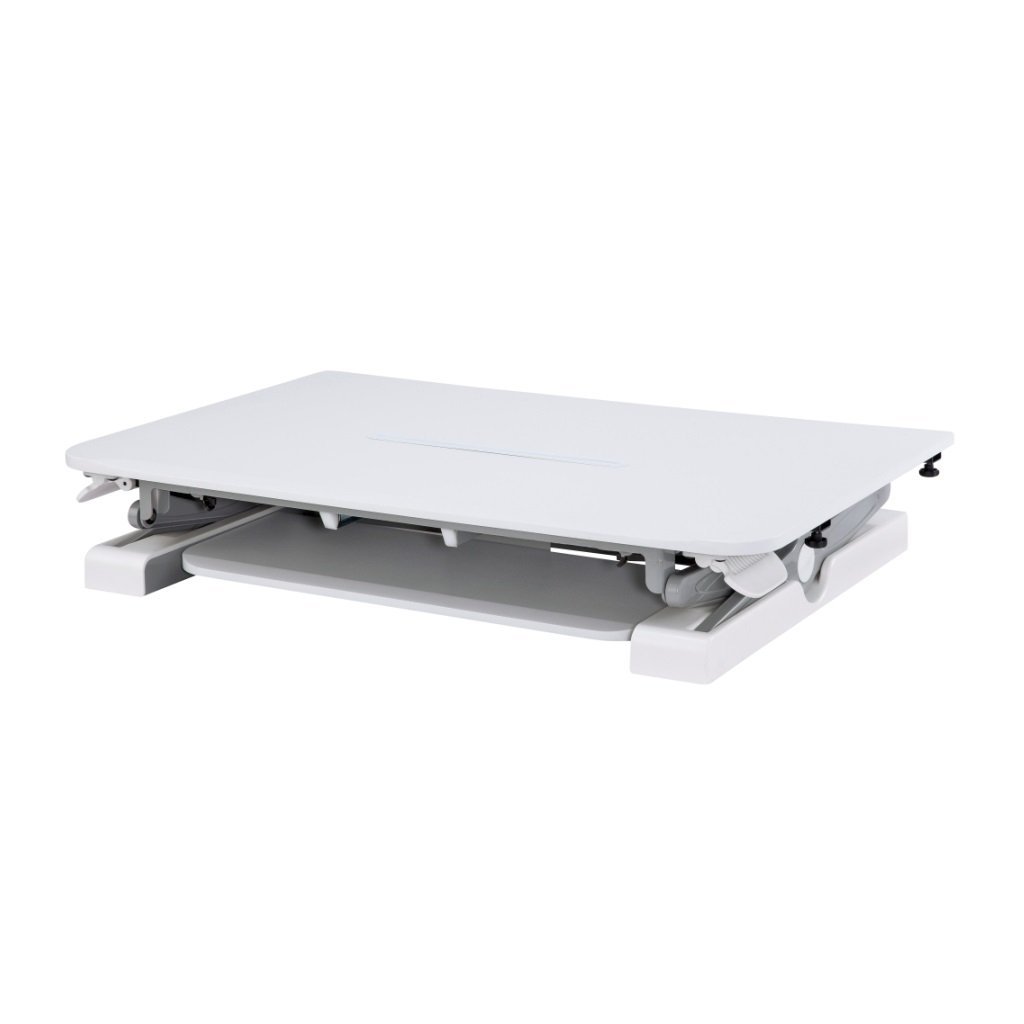 Sit-Stand Desk Converter - Dynamically Height Adjustable White - CT-50W