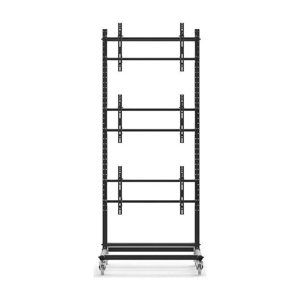 46 to 60" 1X3 Video Wall Mount w/ Wheels - Expandable - 1X3-4660