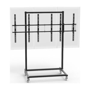46 to 55" 3X1 Video Wall Mount w/ Wheels - Micro Adjustable