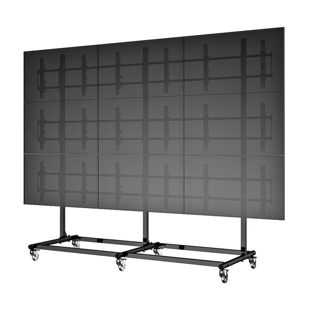 55" 3X3 Video Wall Mount w/ Wheels - Micro Adjustable - CT-OS3X3-55