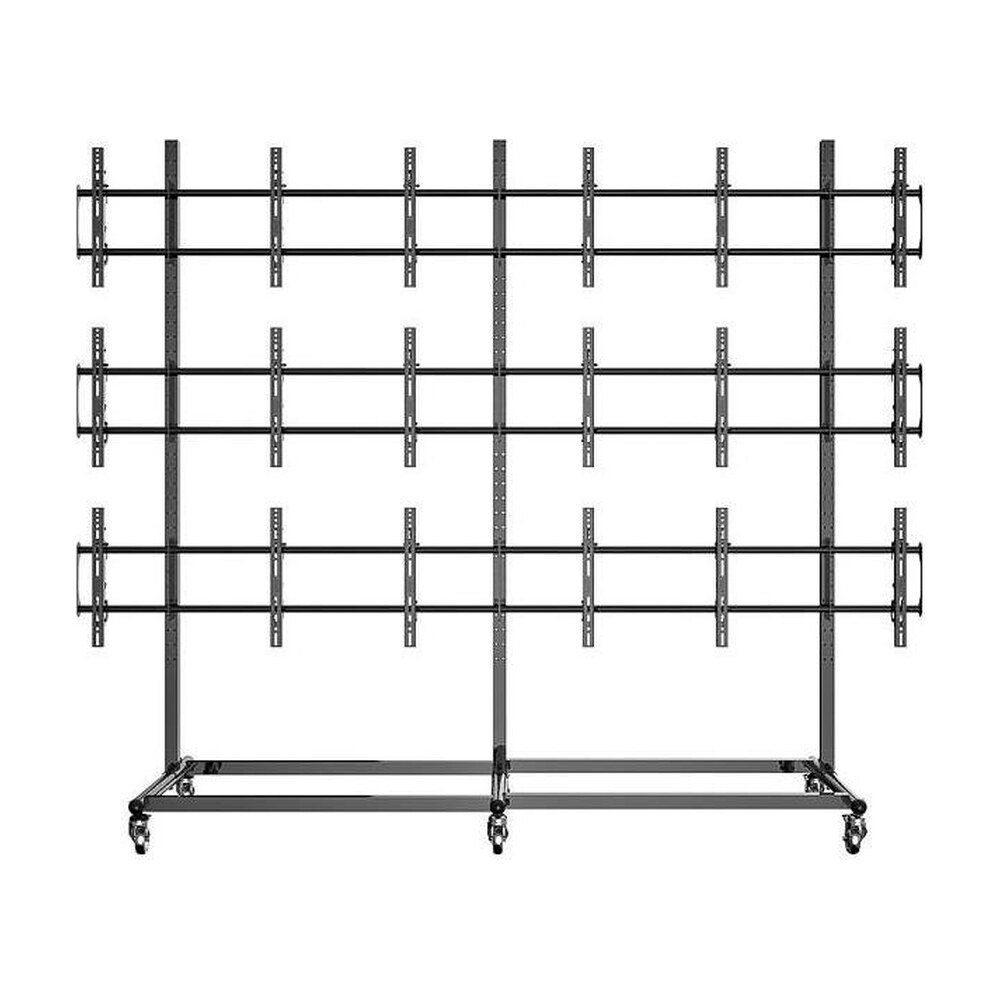 55" 3X3 Video Wall Mount w/ Wheels - Micro Adjustable - CT-OS3X3-55