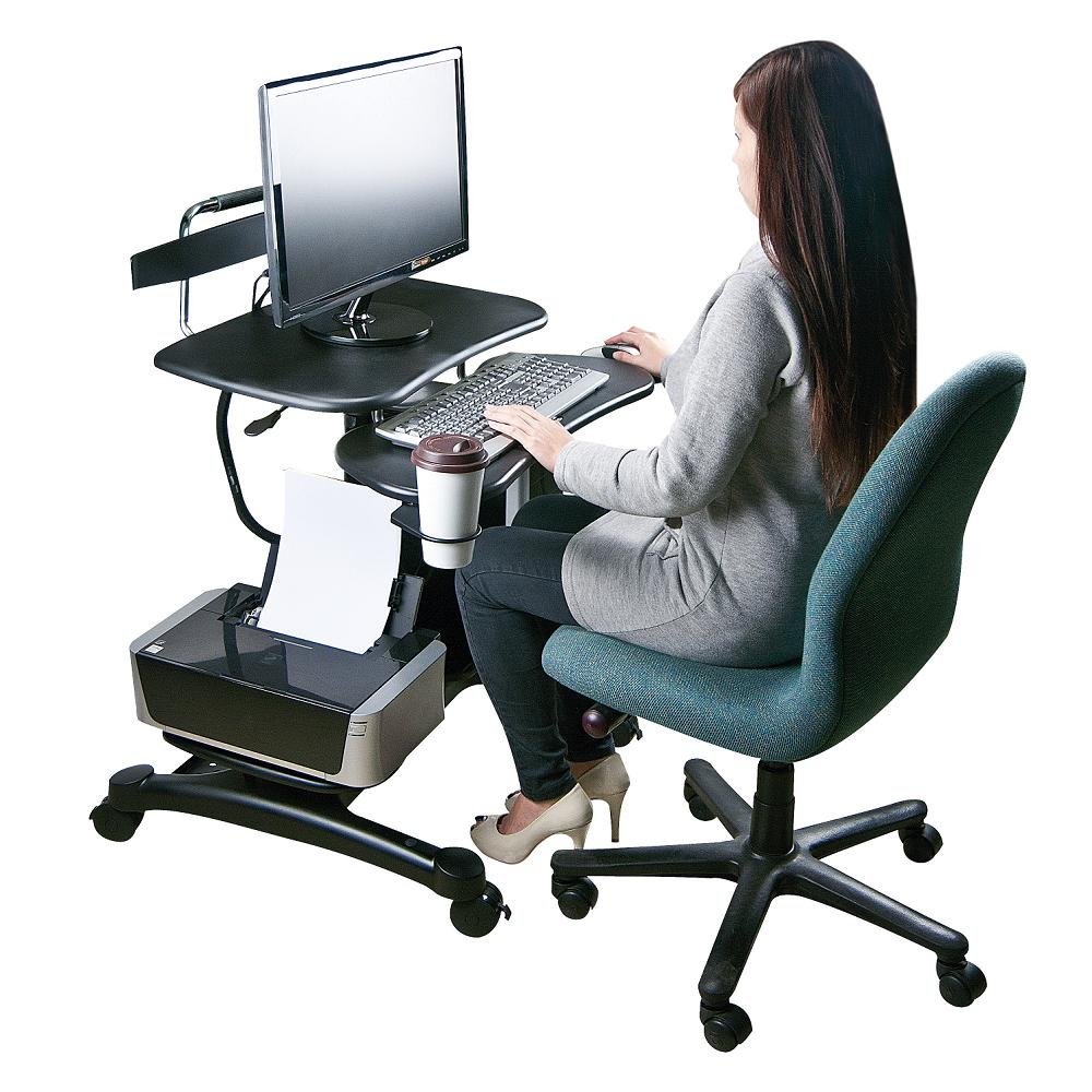 Sit-Stand Workstation w/ Wheels & Cable Manager - CT-PCH