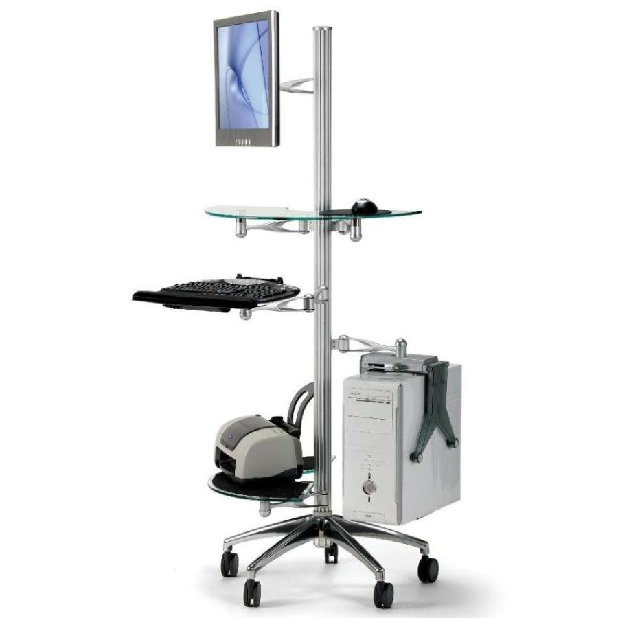 Mobile Computer Workstation - Adjustable, Modular, Ergonomic - CW-1T1