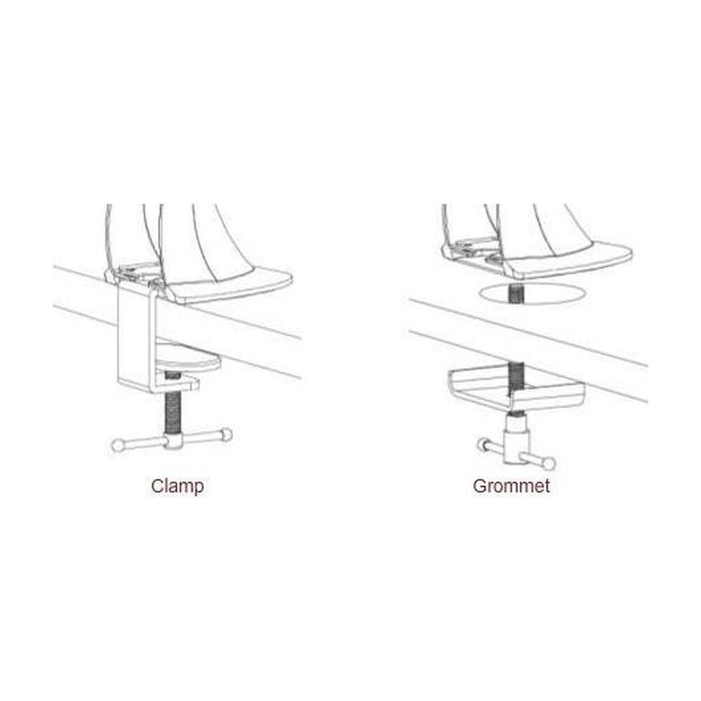 Dual Monitor Desk Mount w/ Quick Release DM-D1A4