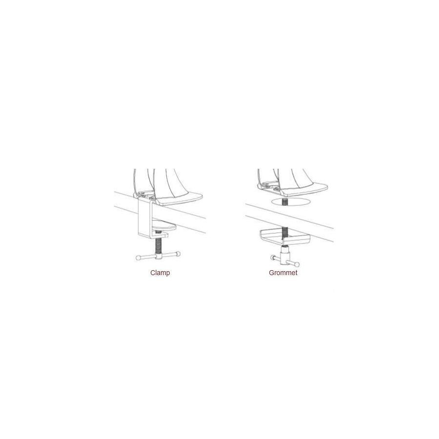 Dual Monitor Desk Mount w/ Quick Release DM-D1A4