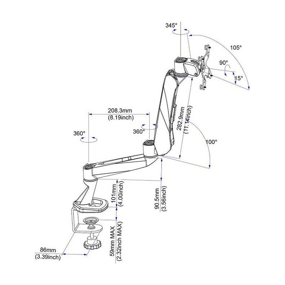 Monitor Stand w/ Spring Arm & Quick Release - DM-C1SA2-C