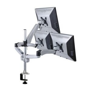 Triple Monitor Desk Mount w/ Spring Arm & Quick Connect