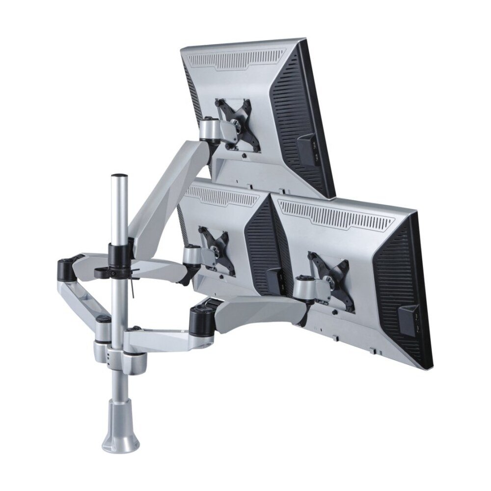 Triple Monitor Desk Mount w/ Spring Arm & Quick Release - DM-C3SA5-G
