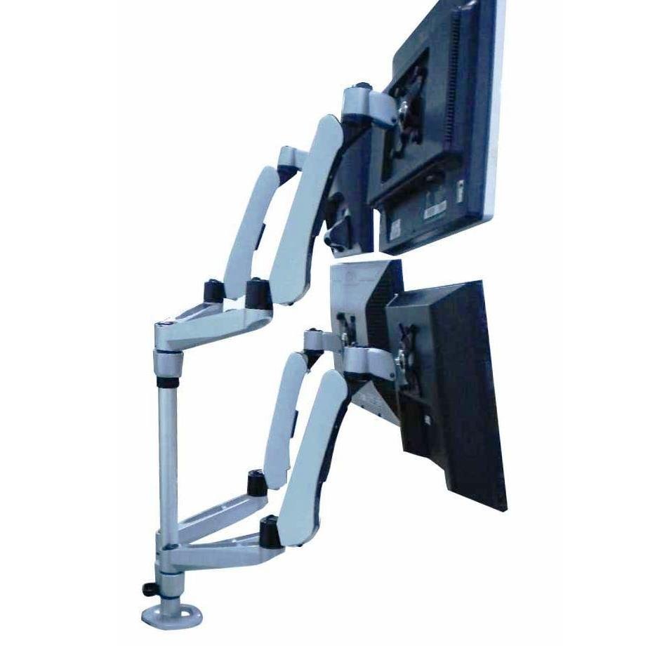 Quad Monitor Stand w/ Spring Arms & Quick Release - DM-C4SA5-S