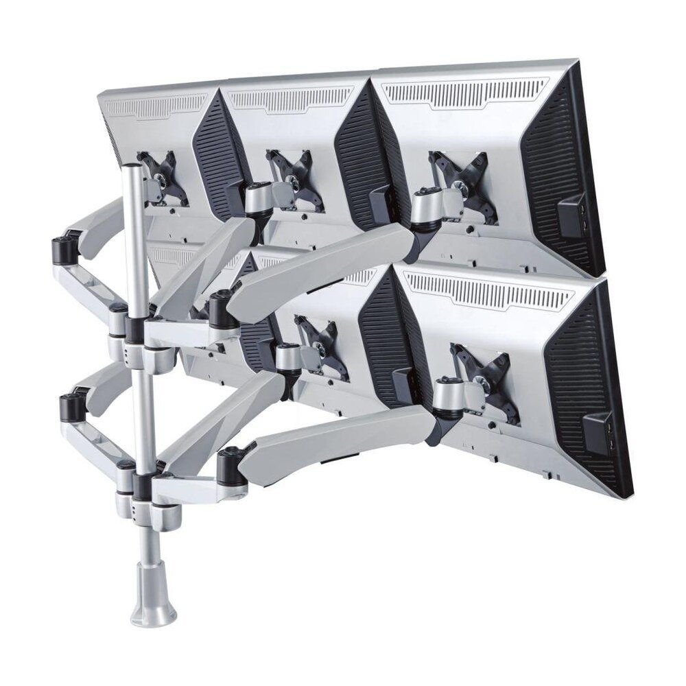 6 Monitor Stand 3x2 w/ Quick Release & 6 Spring Arms - DM-C6SA7-G