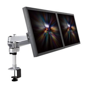 Dual Monitor Desk Mount w/ Spring Arm & Quick Connect