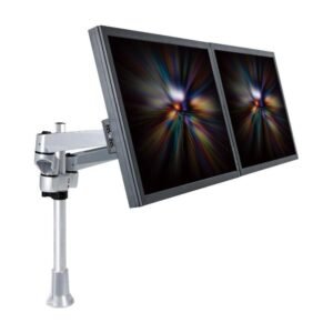 Dual Monitor Desk Mount w/ Spring Arm & Quick Release