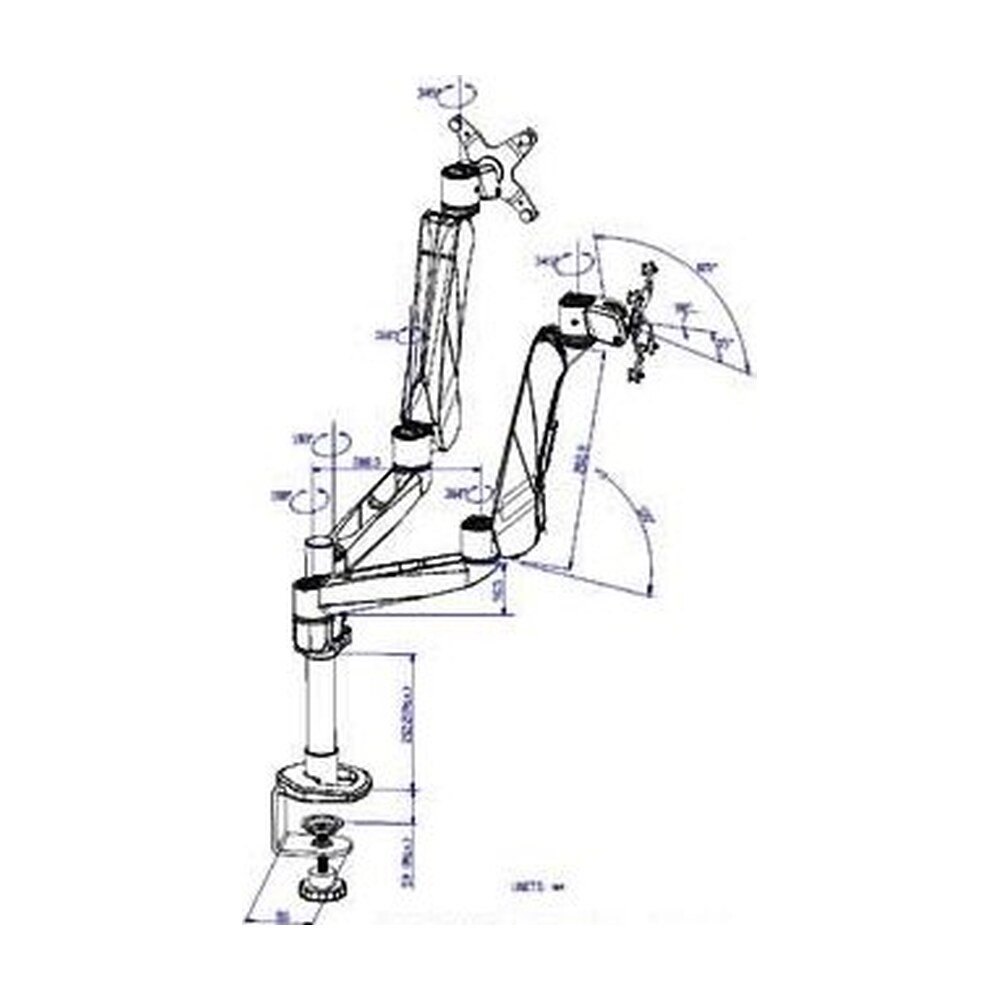 Dual Monitor Stand w/ Spring Arm & Quick Connect - DM-CDSA5-C