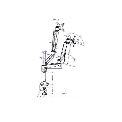 Dual Monitor Stand w/ Spring Arm & Quick Connect - DM-CDSA5-C