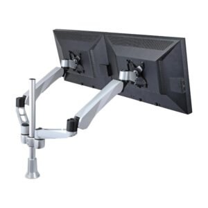 Dual Monitor Stand w/ Spring Arm & Quick Release