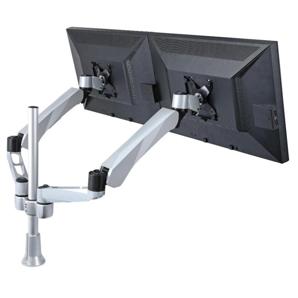 Dual Monitor Stand w/ Spring Arm & Quick Release - DM-CDSA5-G