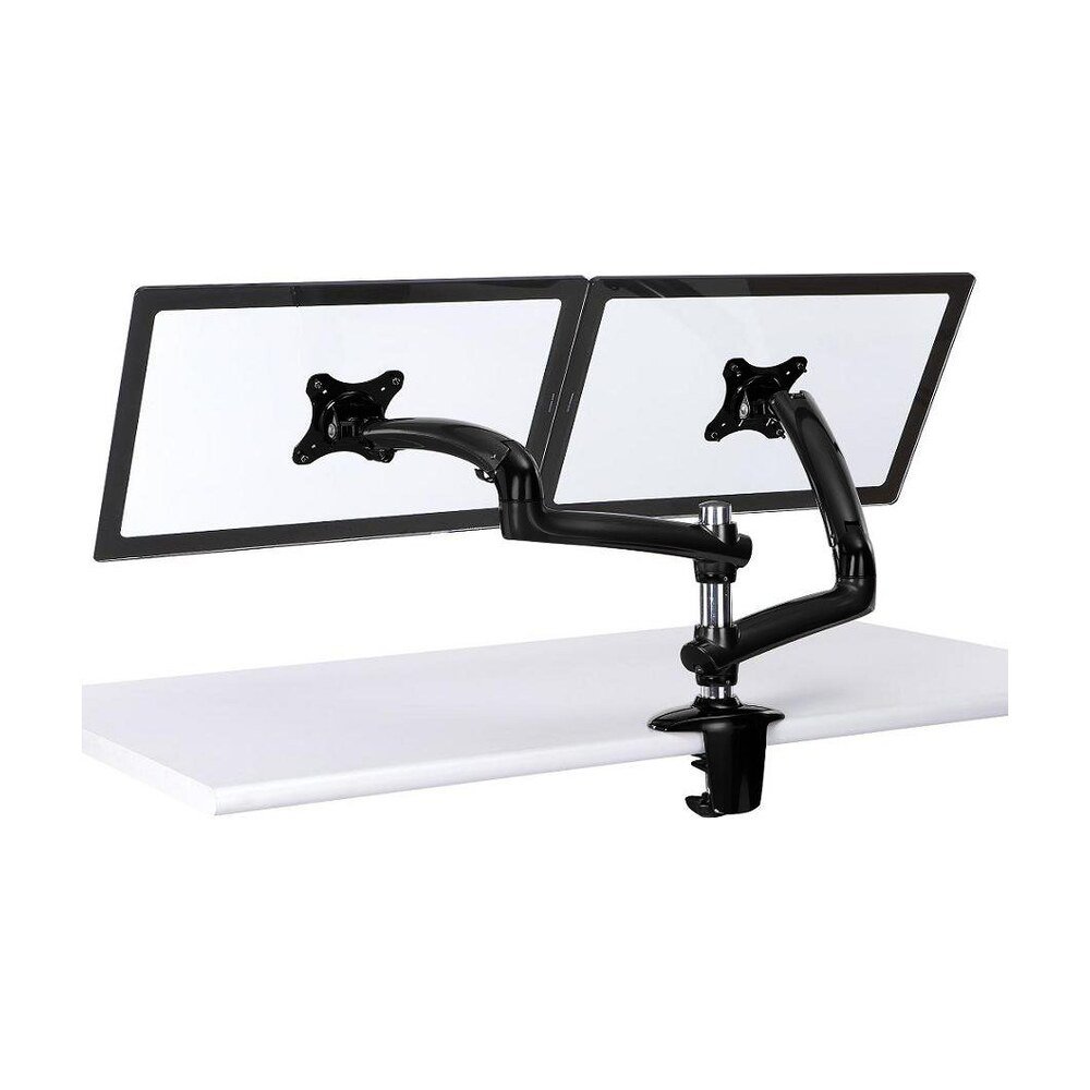 Dual Monitor Stand w/ Spring Arms Black - DM-GB212