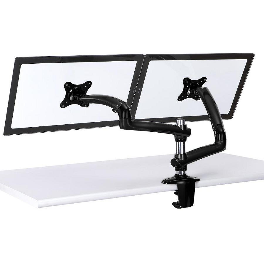Dual Monitor Stand w/ Spring Arms Black - DM-GB212