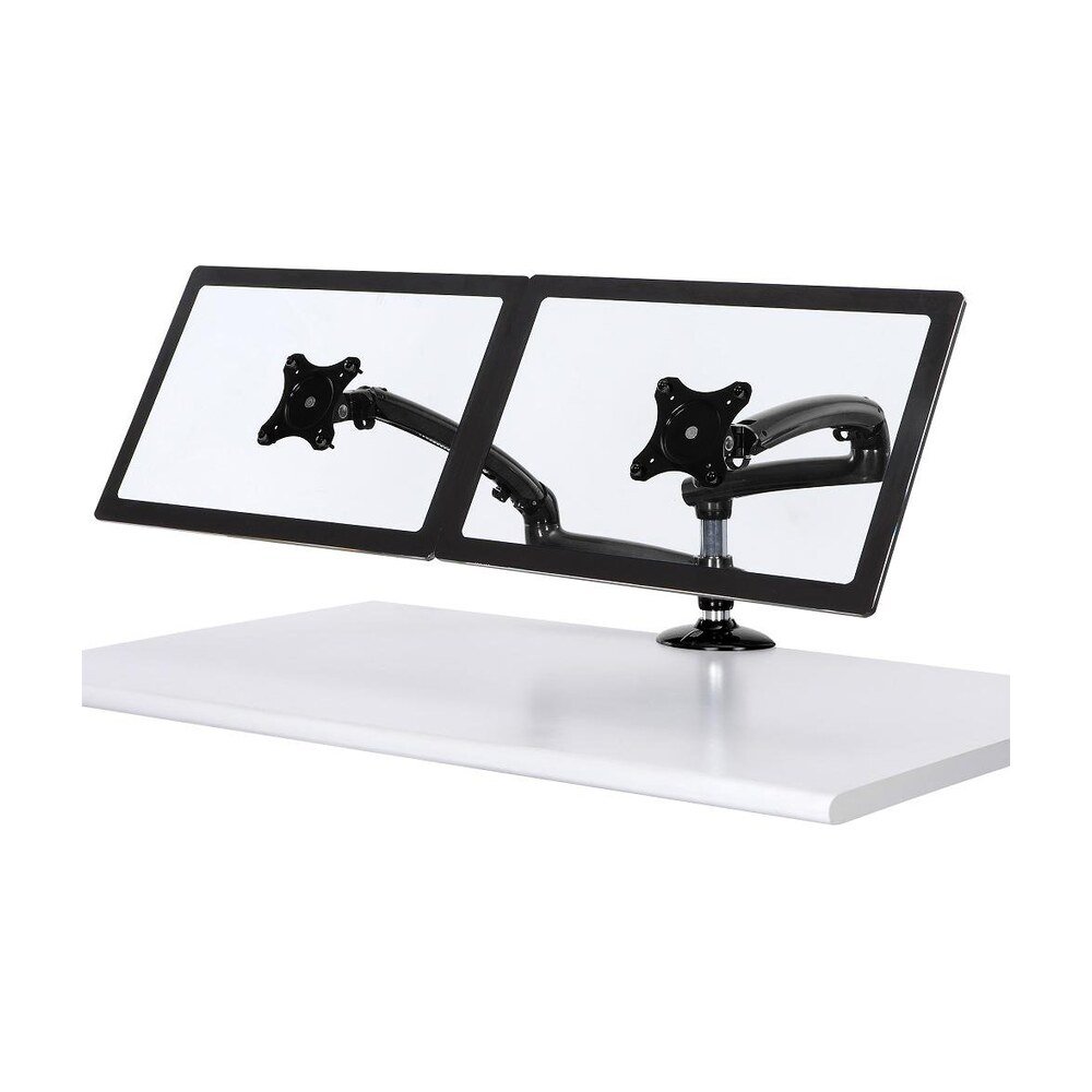 Dual Monitor Stand w/ Spring Arms Black - DM-GB212