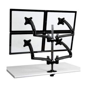 Quad Monitor Stand 2X2 w/ Spring Arms Black