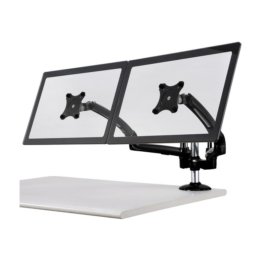 Dual Monitor Stand - Expandable w/ Spring Arms Black - DM-GBD12