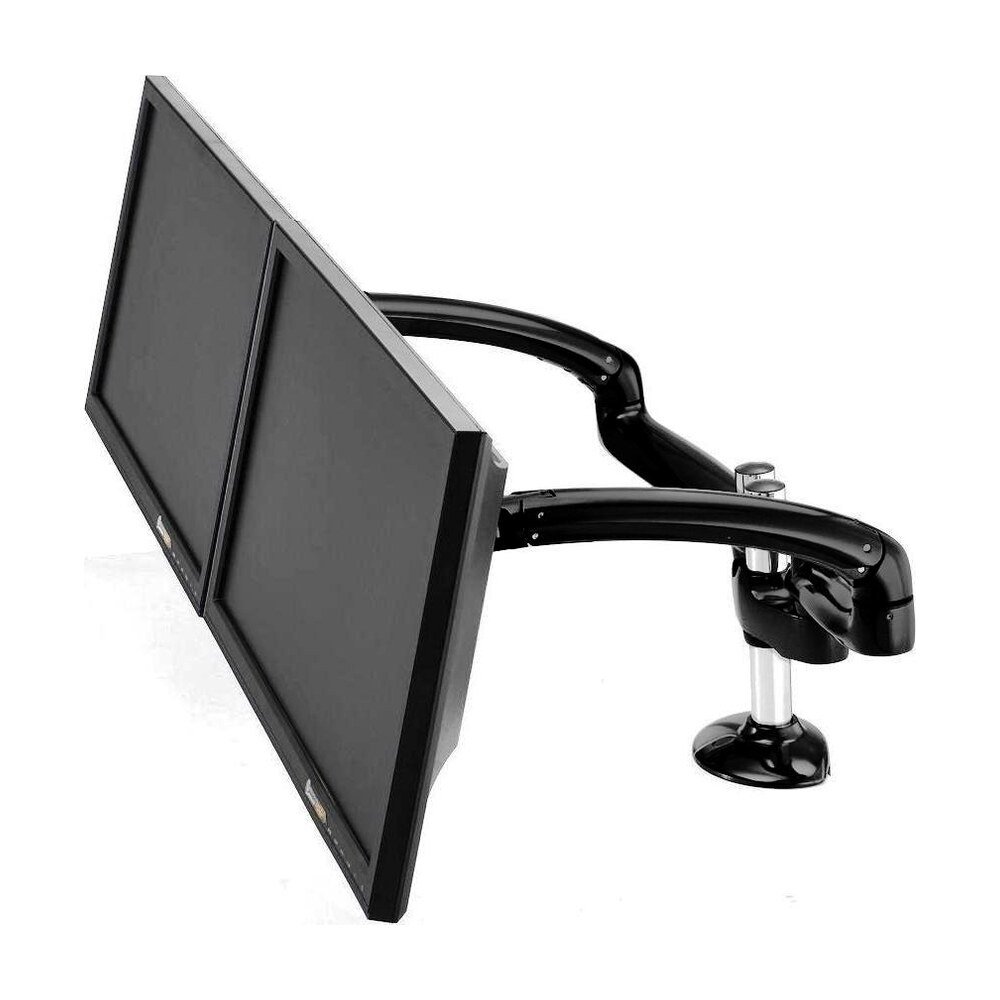 Dual Monitor Stand - Expandable w/ Spring Arms Black - DM-GBD12