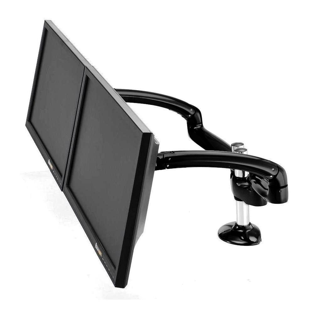 Dual Monitor Stand - Expandable w/ Spring Arms Black - DM-GBD12