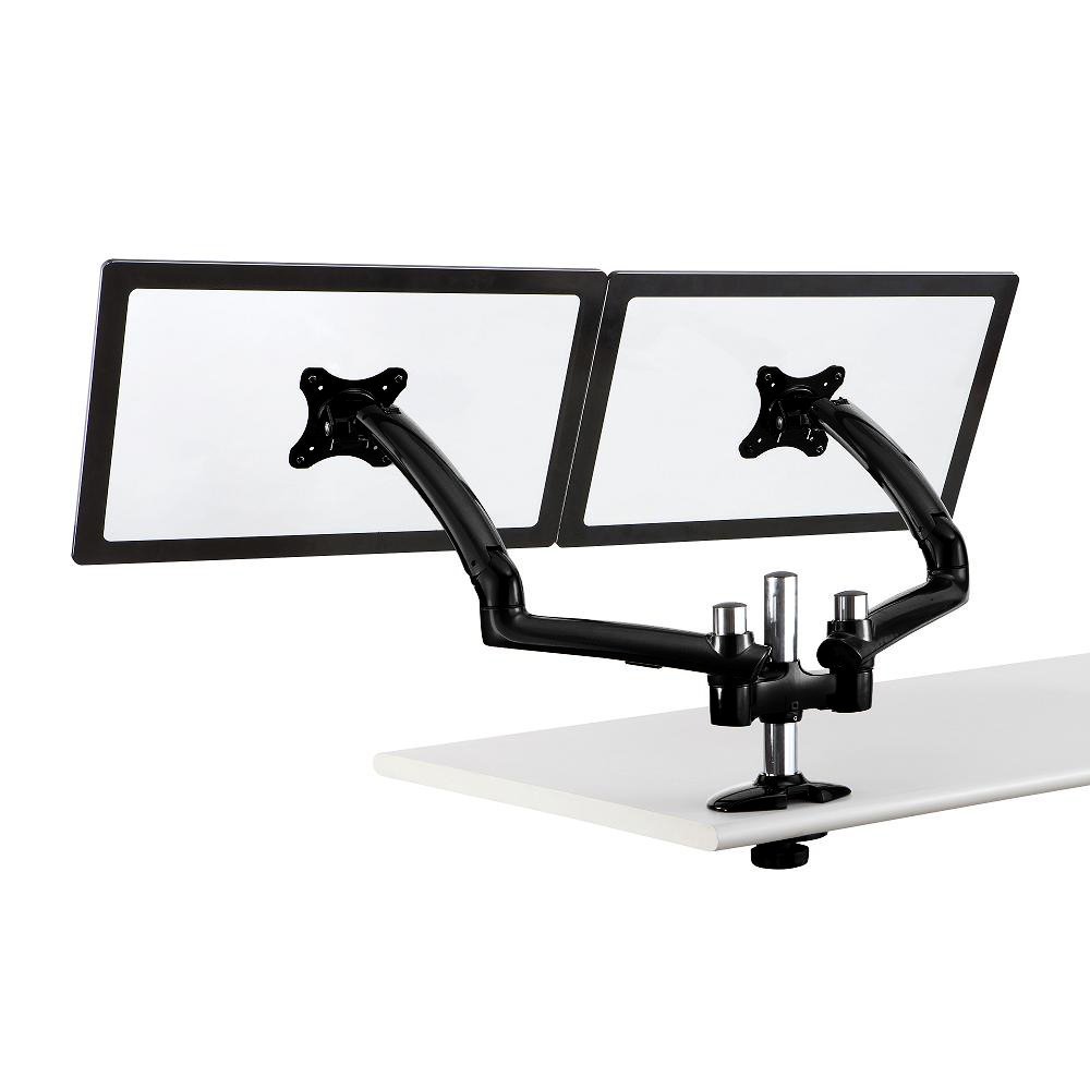 Dual Monitor Stand - Expandable w/ Spring Arms Black - DM-GBD12